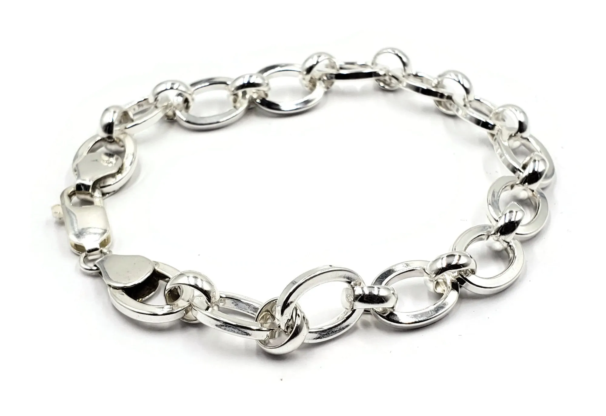 925 Sterling Silver Link Bracelet- Style#19