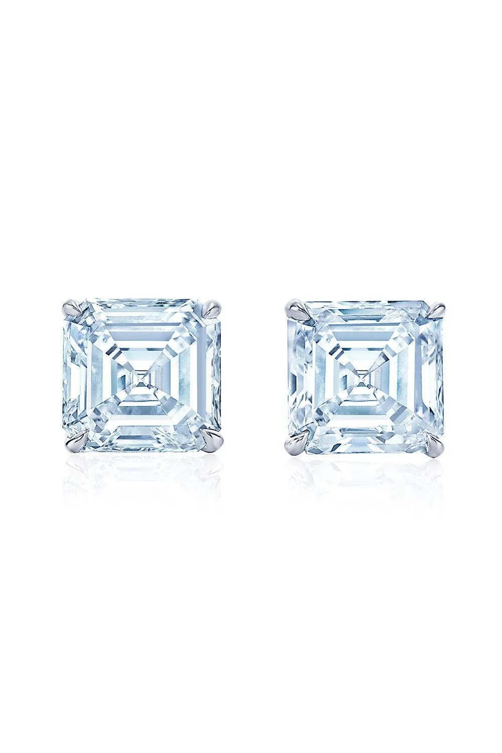 Asscher Cut Diamond Stud Earrings