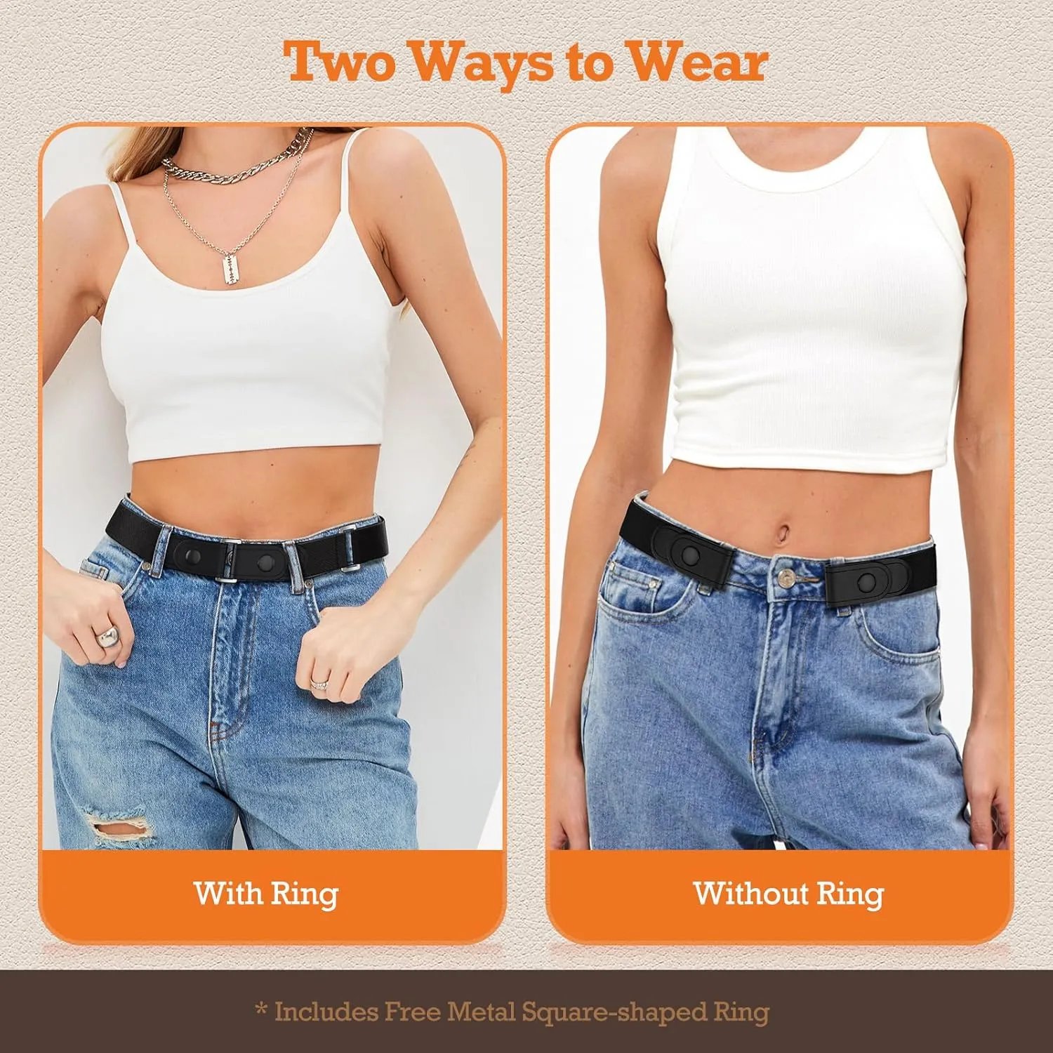 Belts for Women/Men No Buckle Elastic Belt Invisible Buckle Free Stretch Waist Belt for Jean Pants Dresses