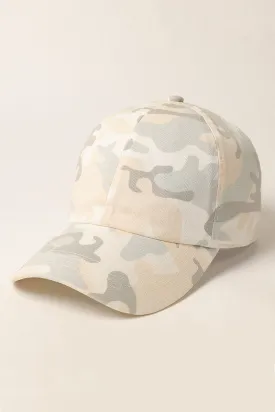 Camo Baseball Cap with Adjustable Strap