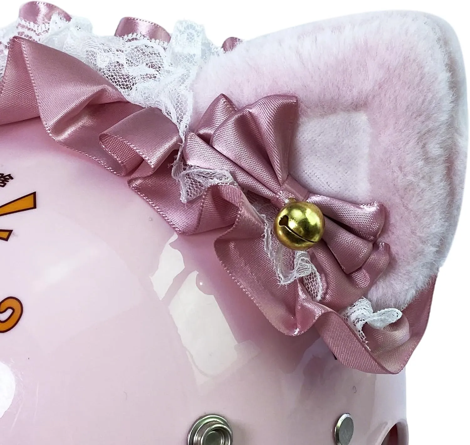 Cat Ears for Helmet with Lace Bell for Helmet 1PC Helmet Accessories Helmet Decoration for Motorcycle Helmet Bicycle Helmet Ski Helmet(Helmet Not Included)