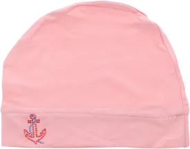 Chemo Beanie Sleep Cap with Red Stud Anchor Applique