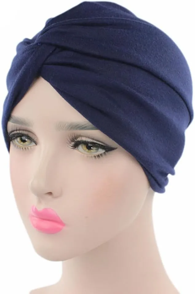 Chemo Turbans for Women - Elastic Knot Headwear Caps Pre Tied Headwrap Scarf for Cancer Head Cover