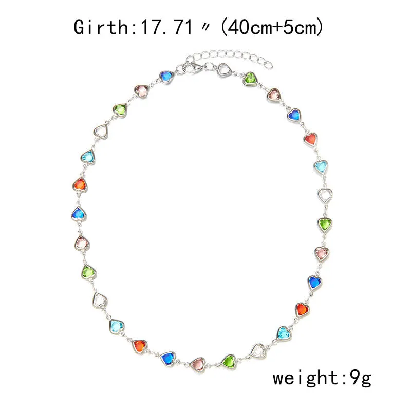 Colourful Bohemian Heart Necklace