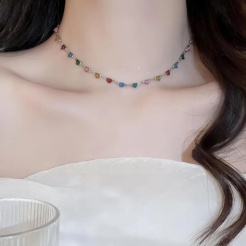 Colourful Bohemian Heart Necklace