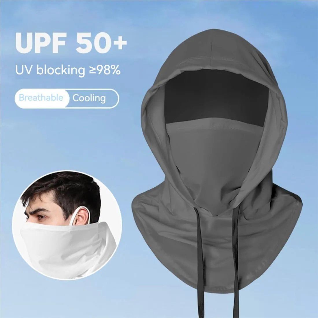 Cooling Sun Face Shield Unisex Balaclava Breathable Mask for Men and Women Outdoor Cycling Ski Head Cover UV Protection