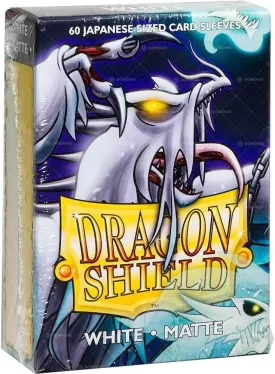 Dragon Shield | Japanese Size Card Matte Sleeves | 60 CT - Smooth & Tough Premium TCG Sleeves - Compatible with Yu-Gi-Oh, Naruto, Cardfight & Vanguard | White