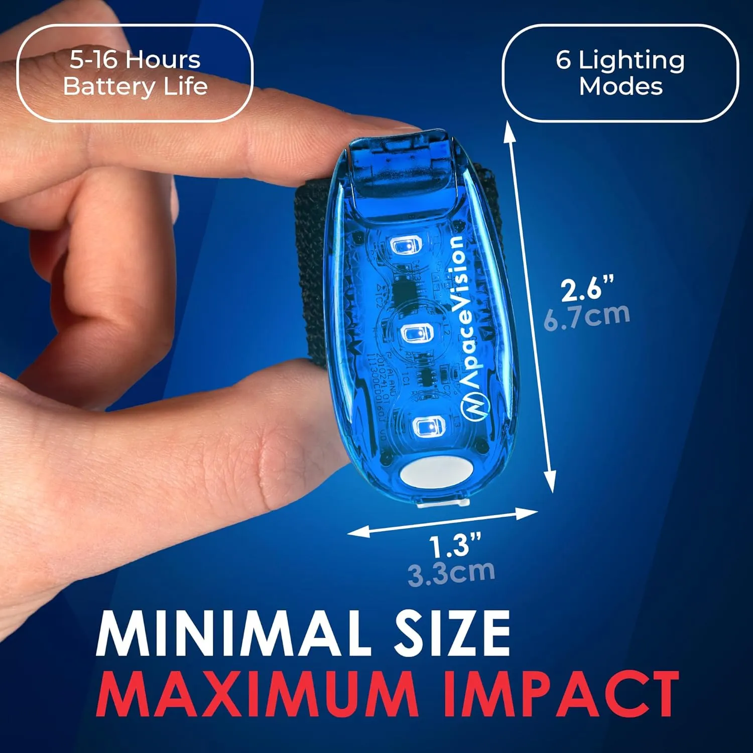 EverLightFX USB Rechargeable LED Safety Light (2 Pack) by Apace - Super Bright Bike Tail Light Works Brilliantly as Running Light for Joggers, Pets, Bicycle Strobe or Rear Clip On Lights