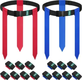 Flag Football Belts, 14 Player Flag Football Set with 42 Flags for Kids Youth and Adults Training Equipment