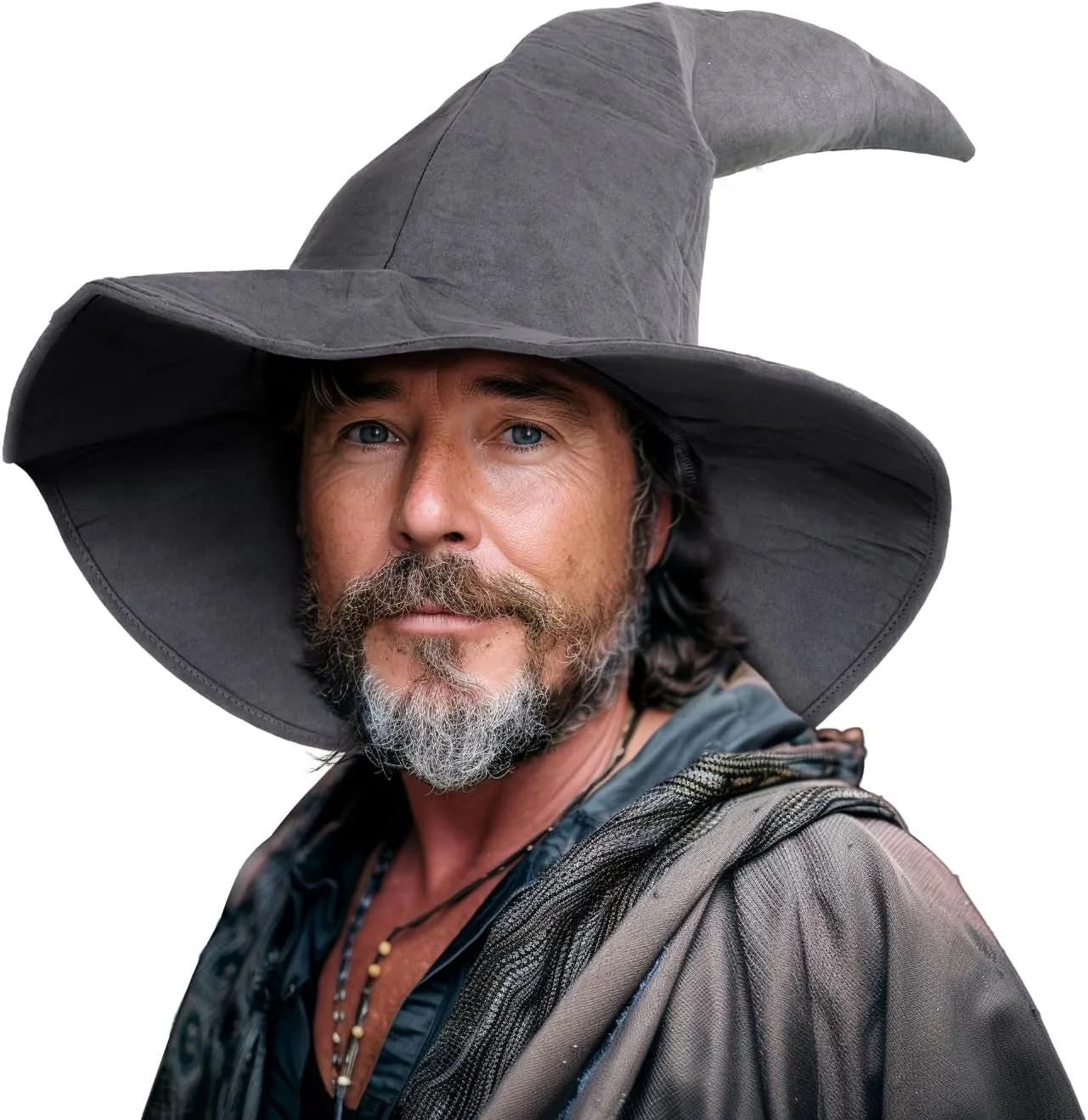 HOMELEX Black Witch Hat Adult Wizard Hat Sorcerer Accessories Halloween