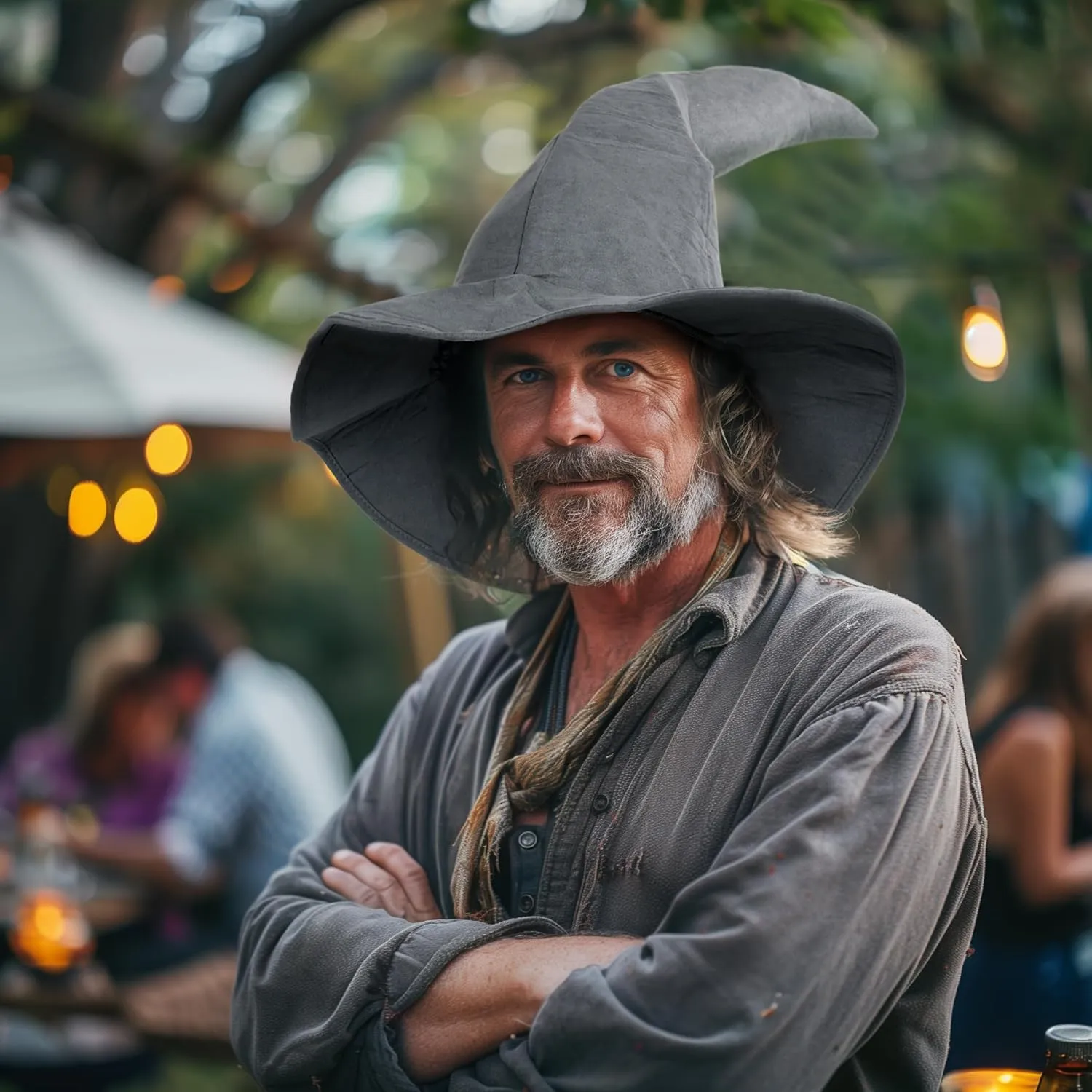 HOMELEX Black Witch Hat Adult Wizard Hat Sorcerer Accessories Halloween