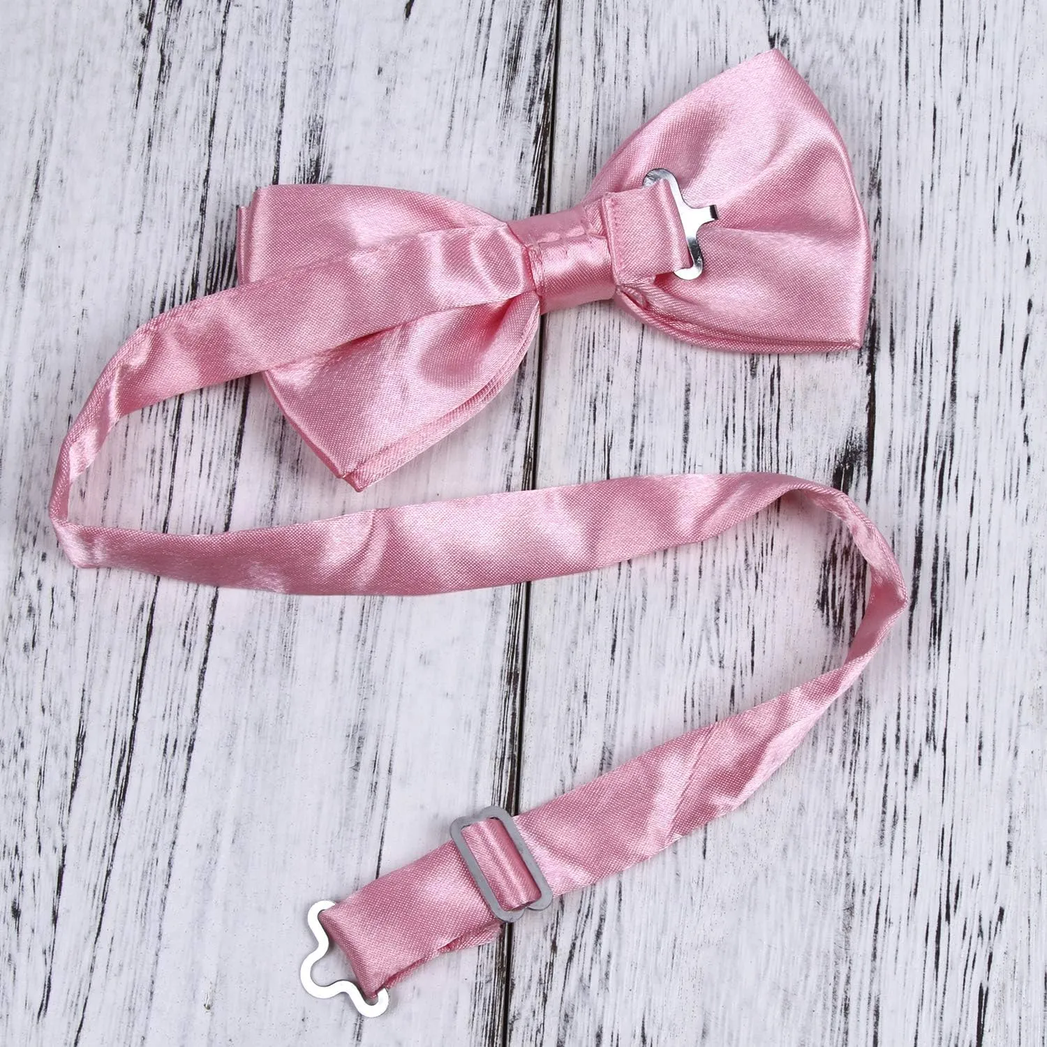 ICObuty Men's Bow Tie and Y Shape Suspender Set Adjustable Elastic Solid Color