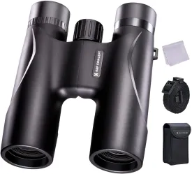 K&F Concept 12x32 Compact Binoculars for Kids and Adults, with BAK4 Prism, FMC Lens, IP65 Waterproof & Neck Strap for Bird Watching Hunting Travel Camping Stargazing