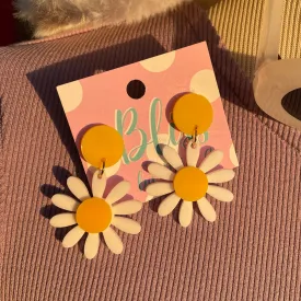Little Daisy Acrylic Statement Earrings