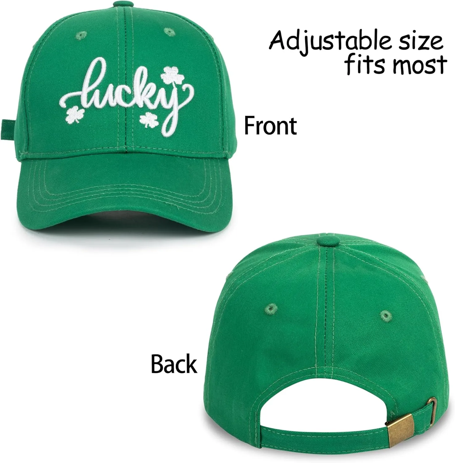 Men-Women-Ireland-St-Patrick's-Baseball-Day-Cap - Irish-Shamrock-Adjustable-Green-Day-Lucky-Hat-St-Patrick-Decor
