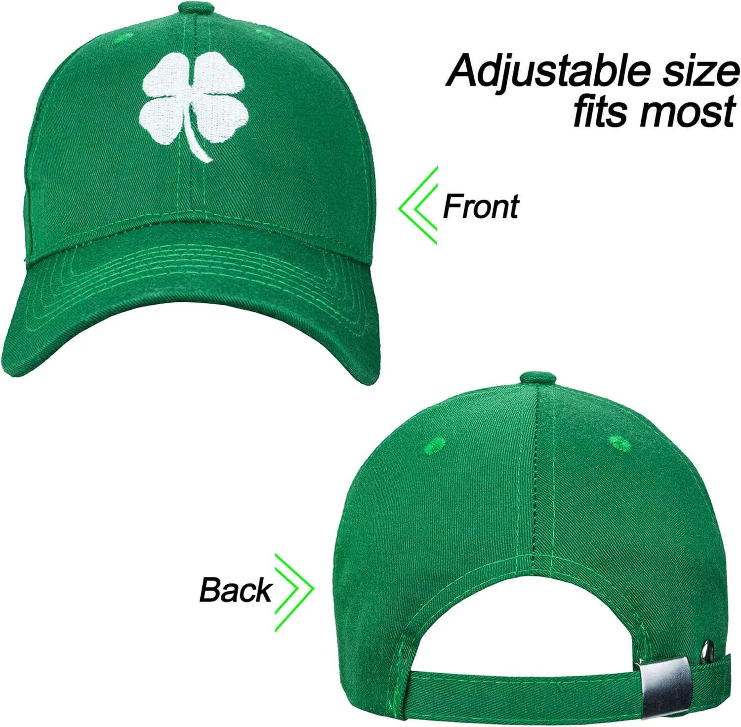 Men-Women-Ireland-St-Patrick's-Baseball-Day-Cap - Irish-Shamrock-Adjustable-Green-Day-Lucky-Hat-St-Patrick-Decor