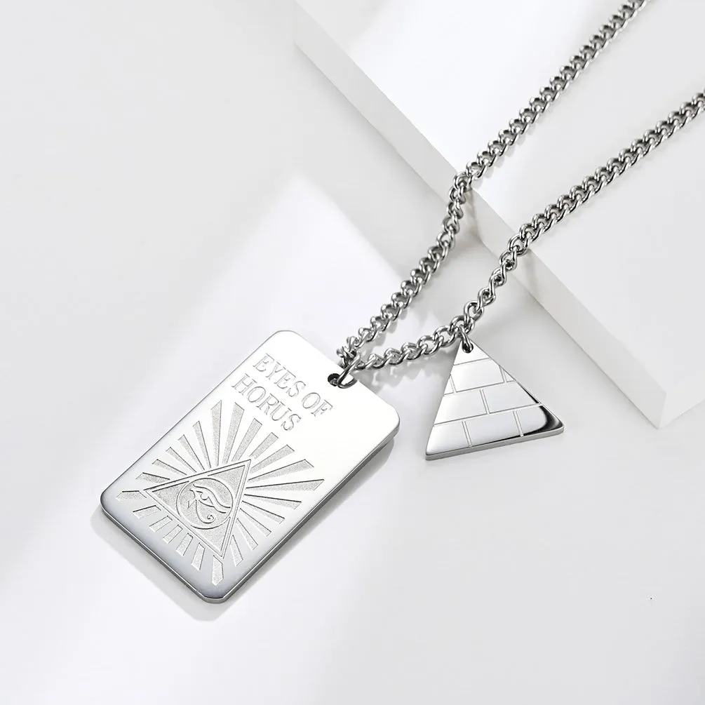 Men's Fashion Eyes of Hours Pendant Necklace