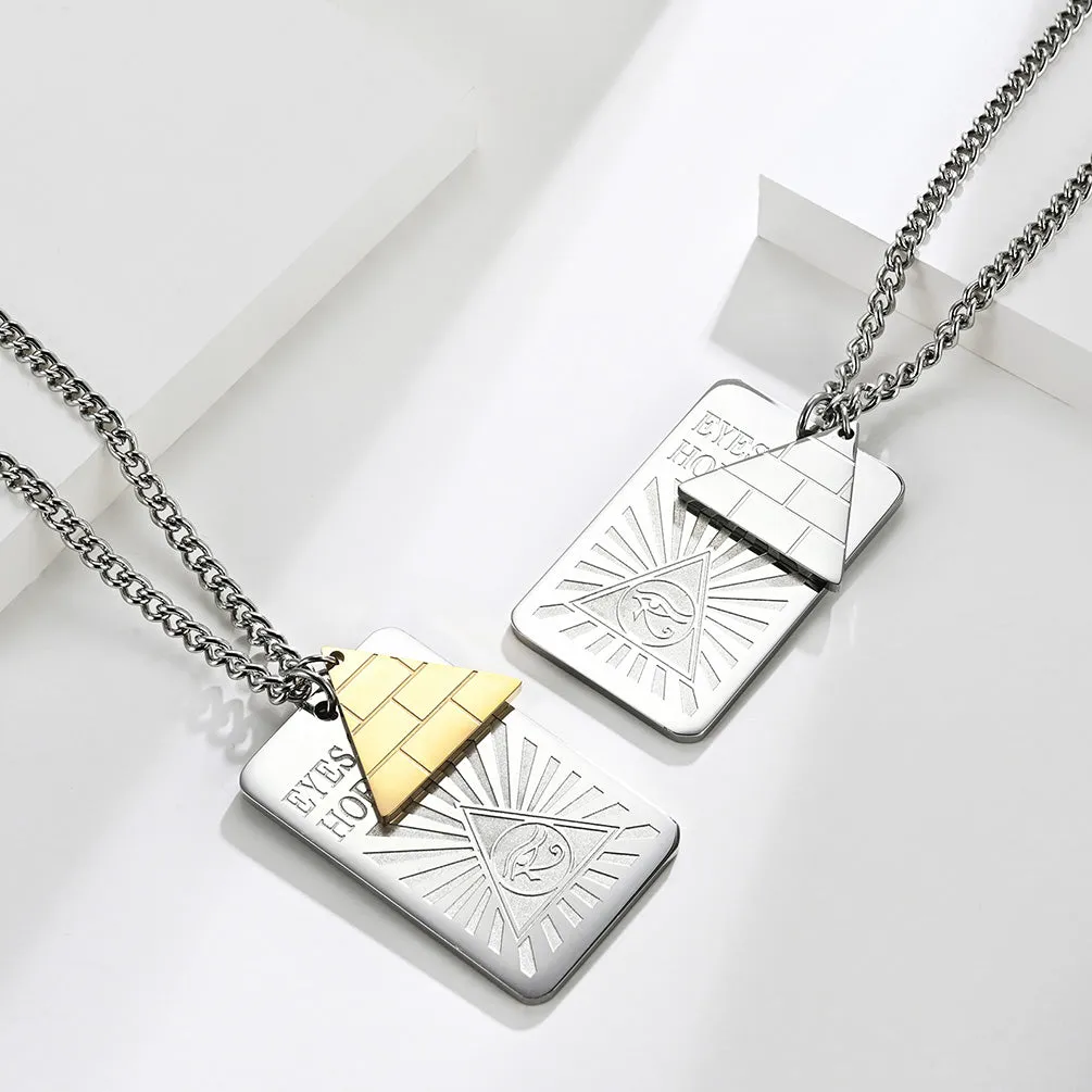 Men's Fashion Eyes of Hours Pendant Necklace