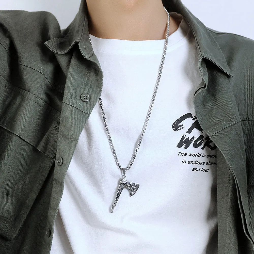 Men's Fashion Hip Hop AX Pendant Necklace