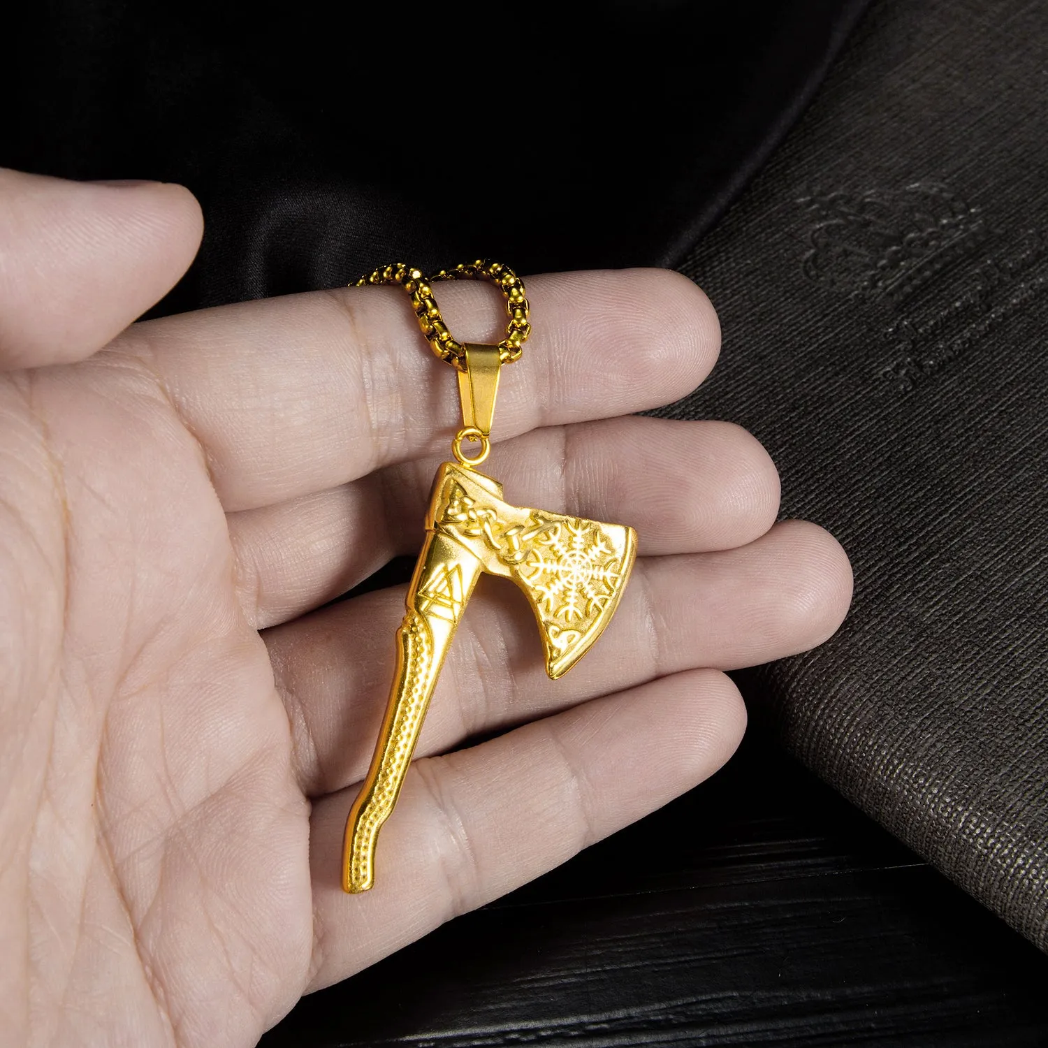 Men's Fashion Hip Hop AX Pendant Necklace