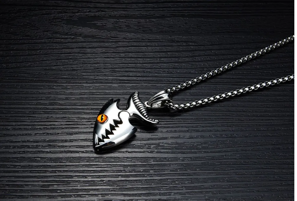 Men's Fashion Hip Hop Fish Pendant Necklace