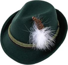 Men's Fedora Hat with Curled Brim for Travel and Events