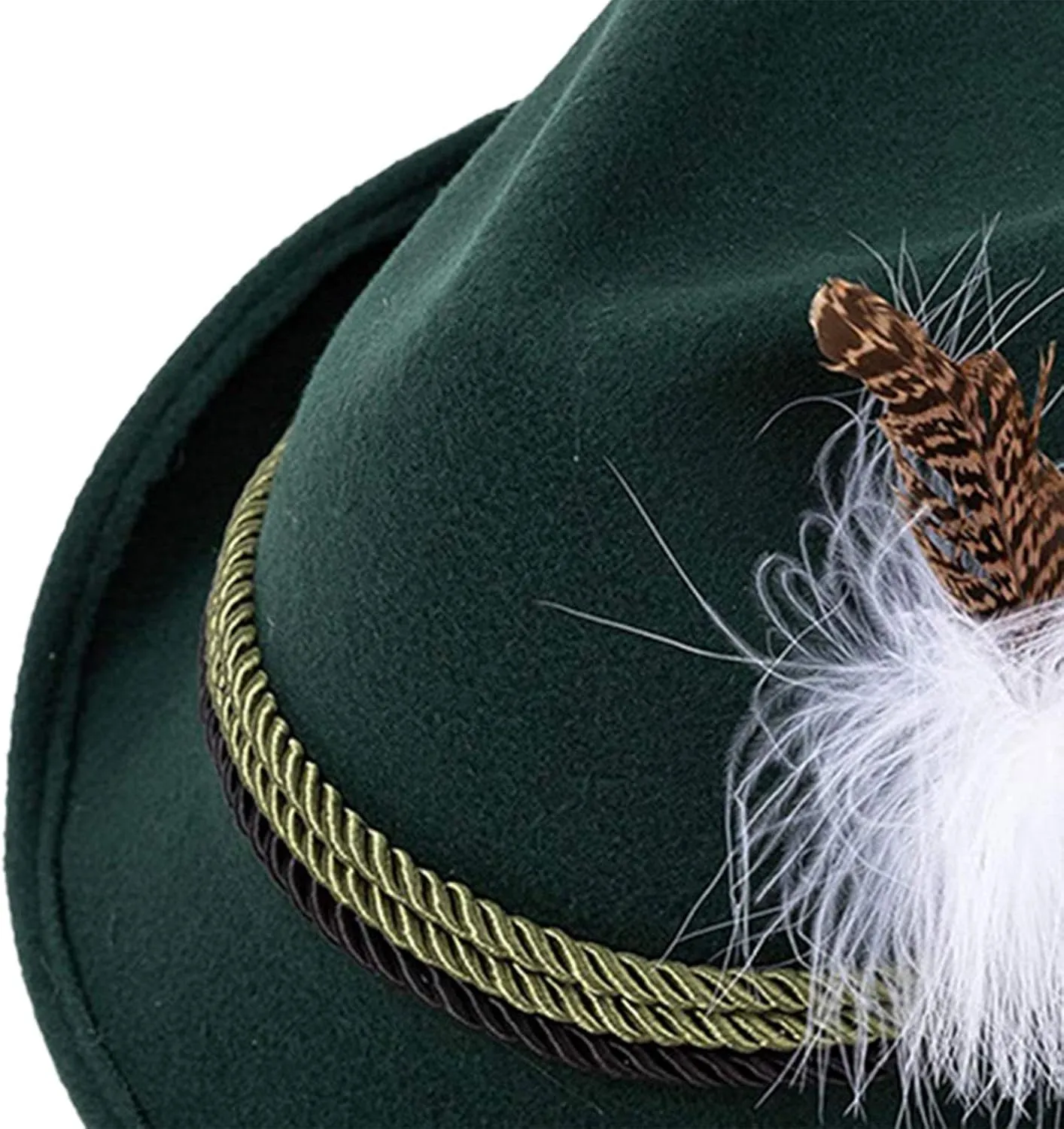 Men's Fedora Hat with Curled Brim for Travel and Events