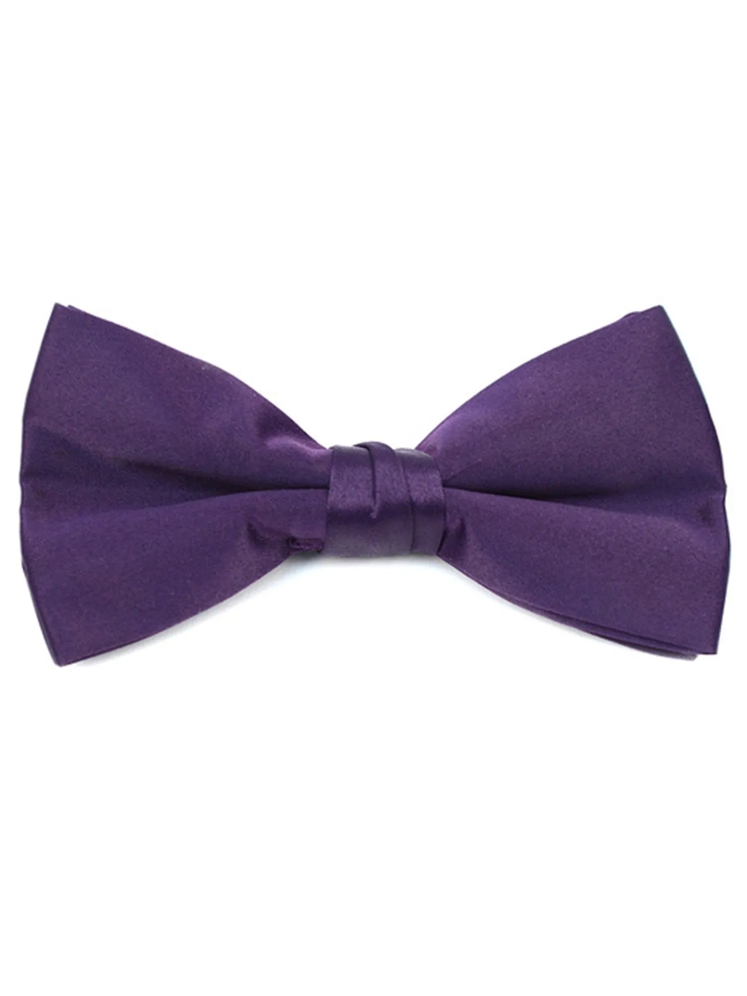Men's Pre-tied Clip On Bow Tie - Formal Tuxedo Solid Color