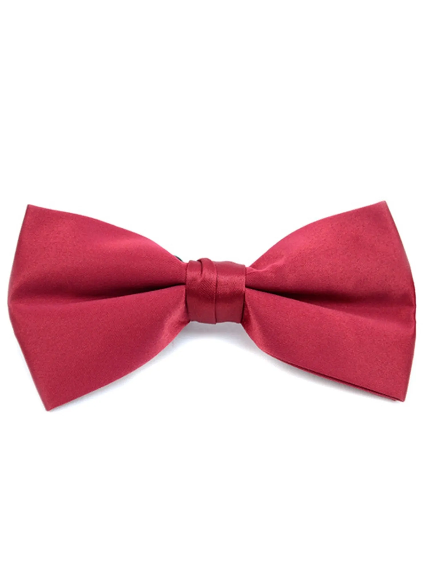 Men's Pre-tied Clip On Bow Tie - Formal Tuxedo Solid Color