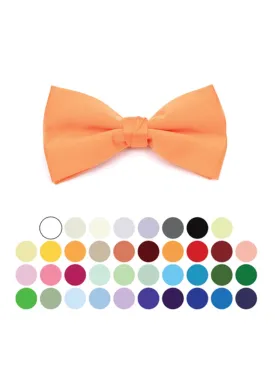 Men's Pre-tied Clip On Bow Tie - Formal Tuxedo Solid Color