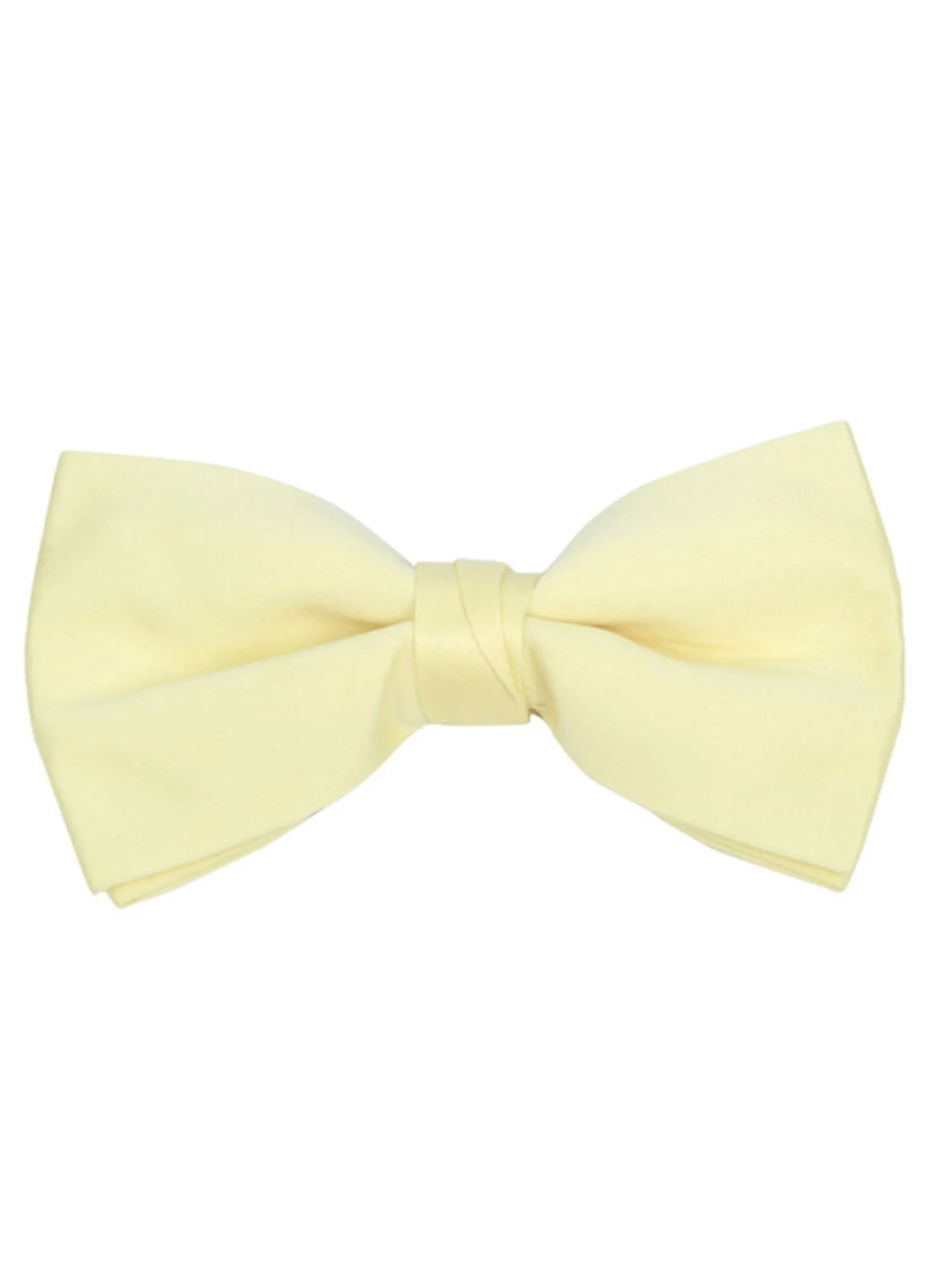 Men's Pre-tied Clip On Bow Tie - Formal Tuxedo Solid Color