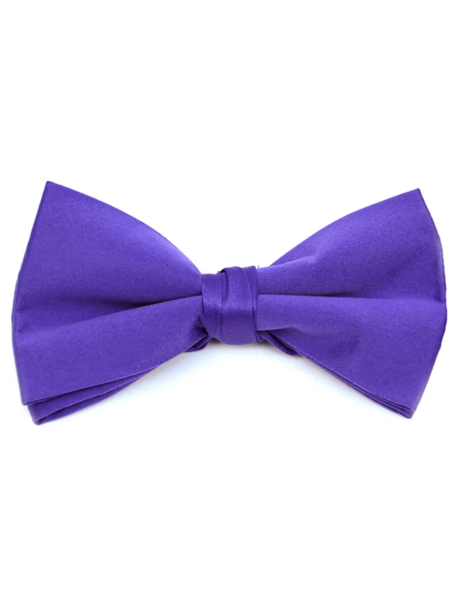Men's Pre-tied Clip On Bow Tie - Formal Tuxedo Solid Color