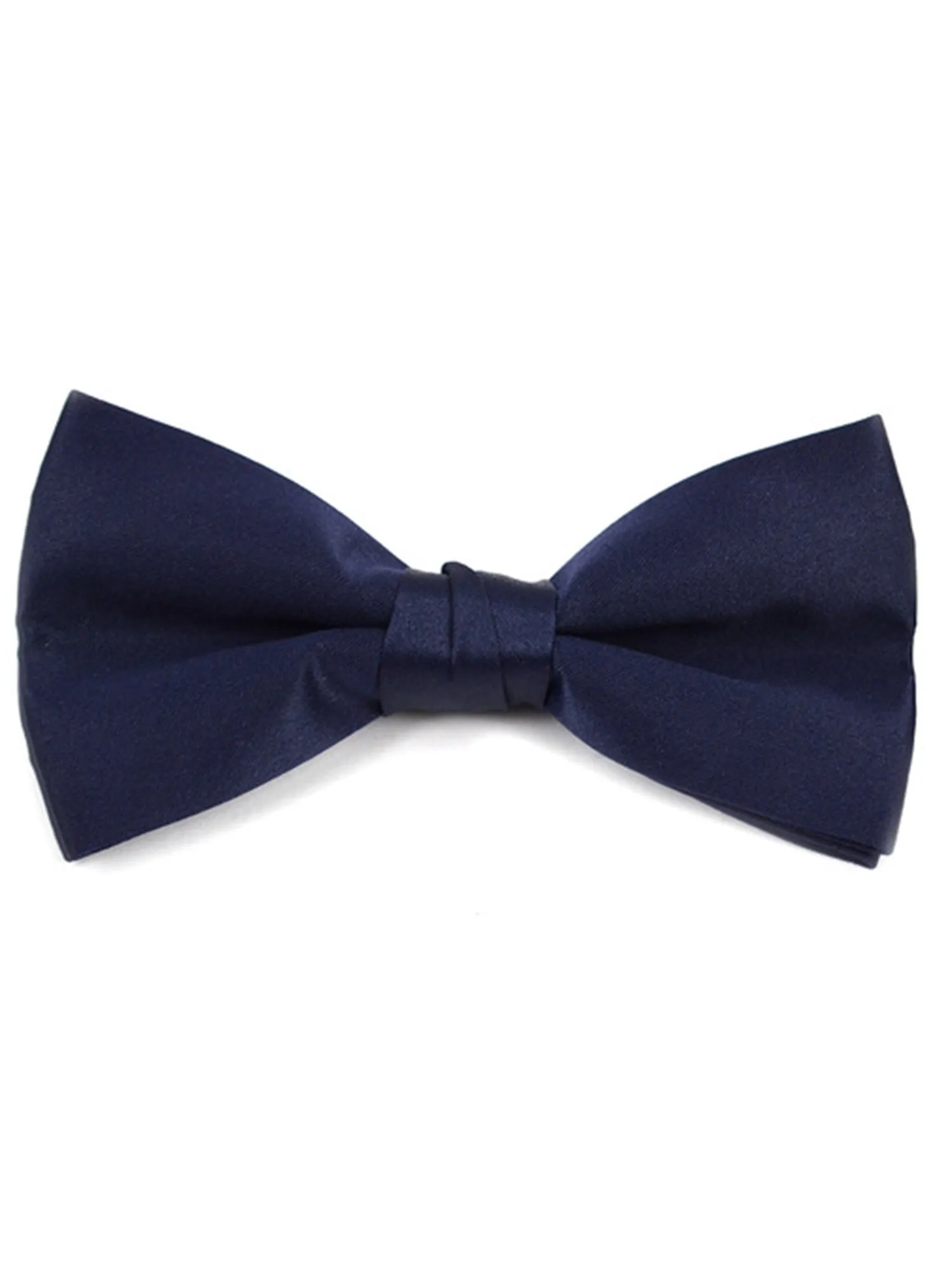 Men's Pre-tied Clip On Bow Tie - Formal Tuxedo Solid Color