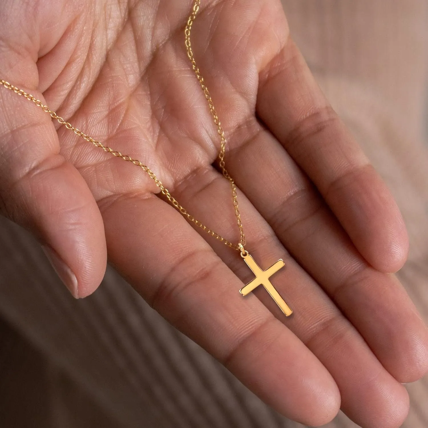 Moodear Cross Necklace for Women - Dainty 14K Gold Plated/Sterling Silver/Rose Gold Layered Cross Pendant Simple Cute Necklaces for Women Trendy Jewelry Gifts