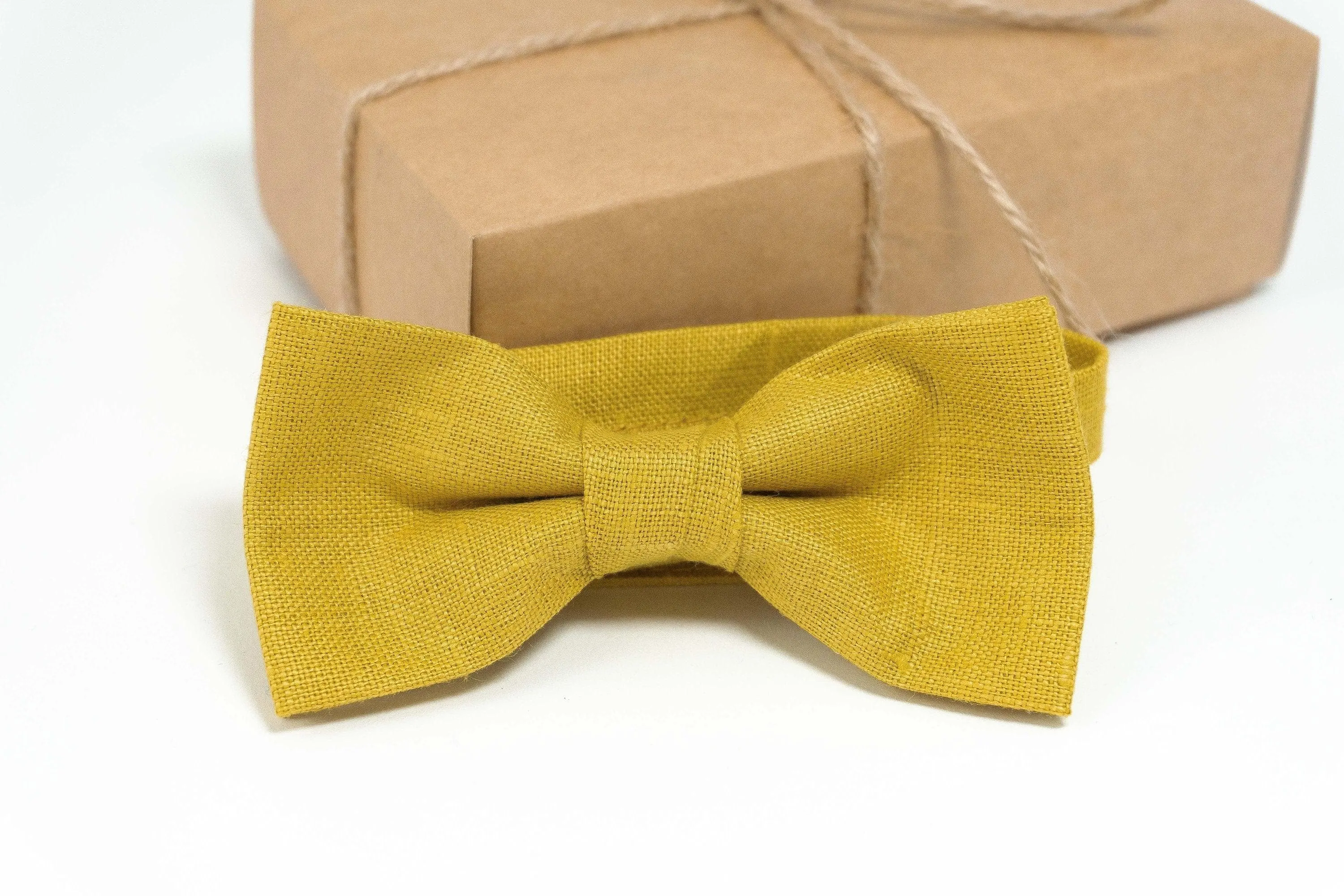 Mustard yellow bow tie | Mustard yellow mens wedding bow ties