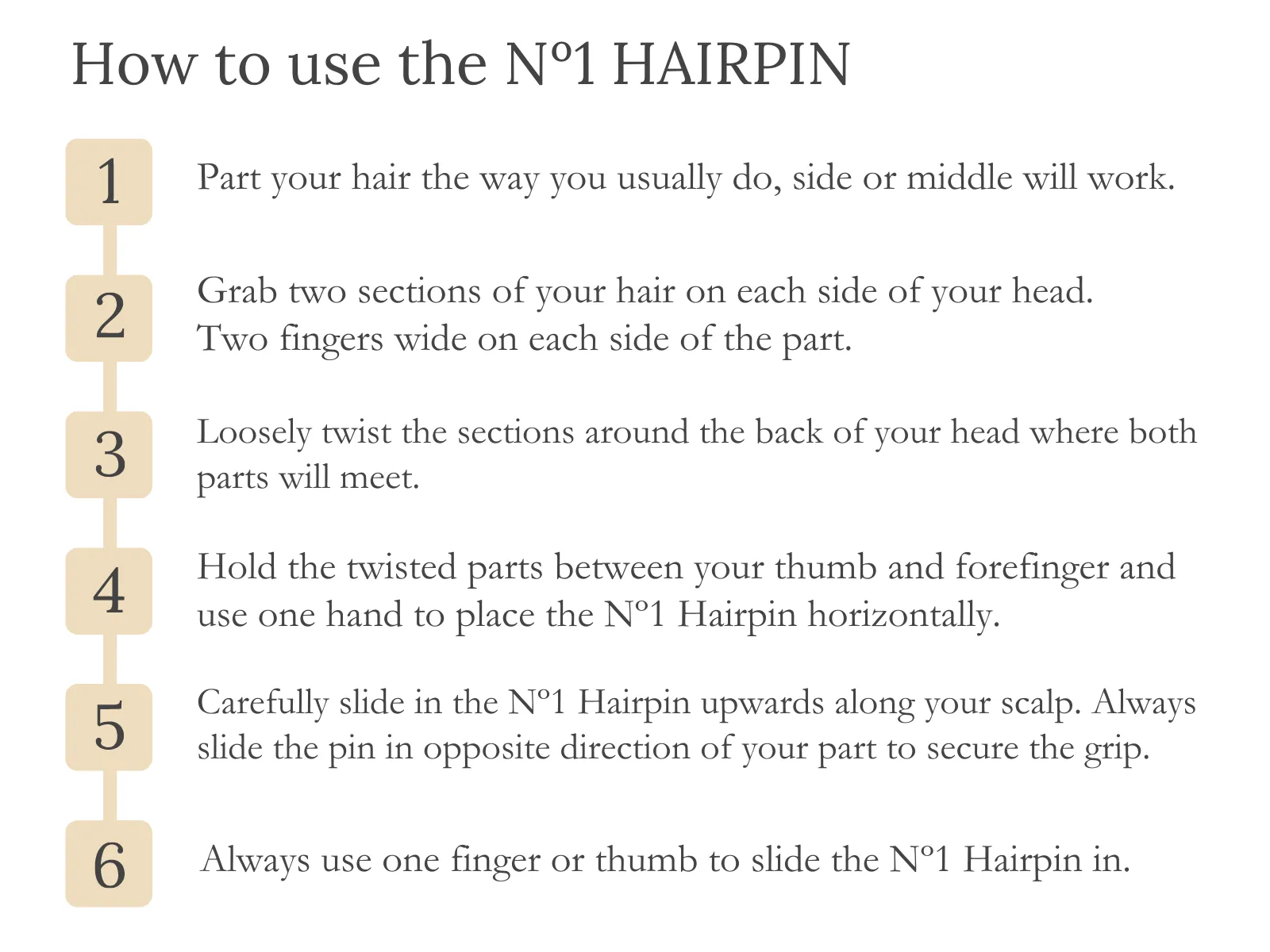 Nº1 HAIRPIN | Best Seller Collection - 5 Colors