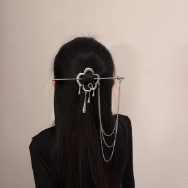 New Chinese Liquid Shape Metal Tassel Hairpin