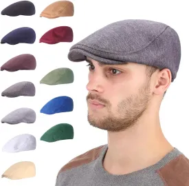 Newsboy Hat for Men Women Elastic Corduroy Flat Cap Newsboy Cabbie Driving Cap Men Fedora Hats Cabbie Ivy Caps