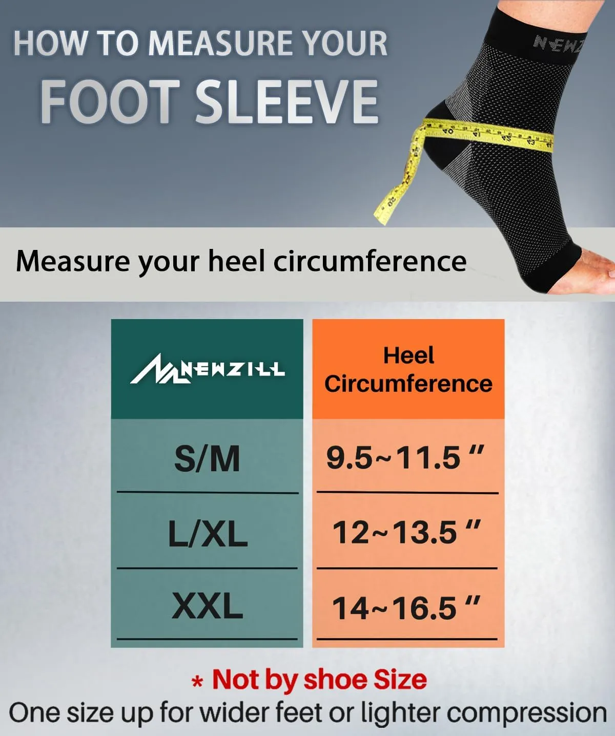 NEWZILL Plantar Fasciitis Socks with Arch Support, BEST 24/7 Foot Care Compression Sleeve, Eases Swelling & Heel Spurs, Ankle Brace Support, Increases Circulation, Relieve Pain Fast (S/M, Black)
