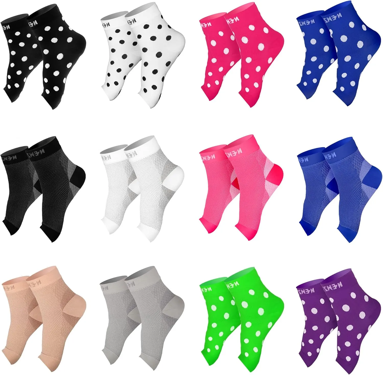 NEWZILL Plantar Fasciitis Socks with Arch Support, BEST 24/7 Foot Care Compression Sleeve, Eases Swelling & Heel Spurs, Ankle Brace Support, Increases Circulation, Relieve Pain Fast (S/M, Black)