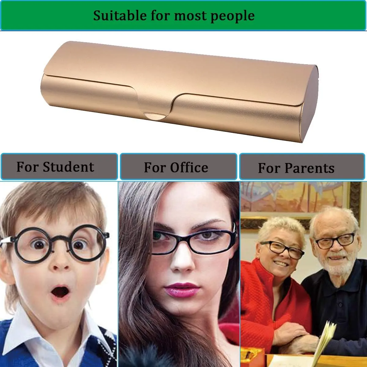 Philley Eyeglass Case Aluminum Ultra-Light Hard Myopia Glasses Case