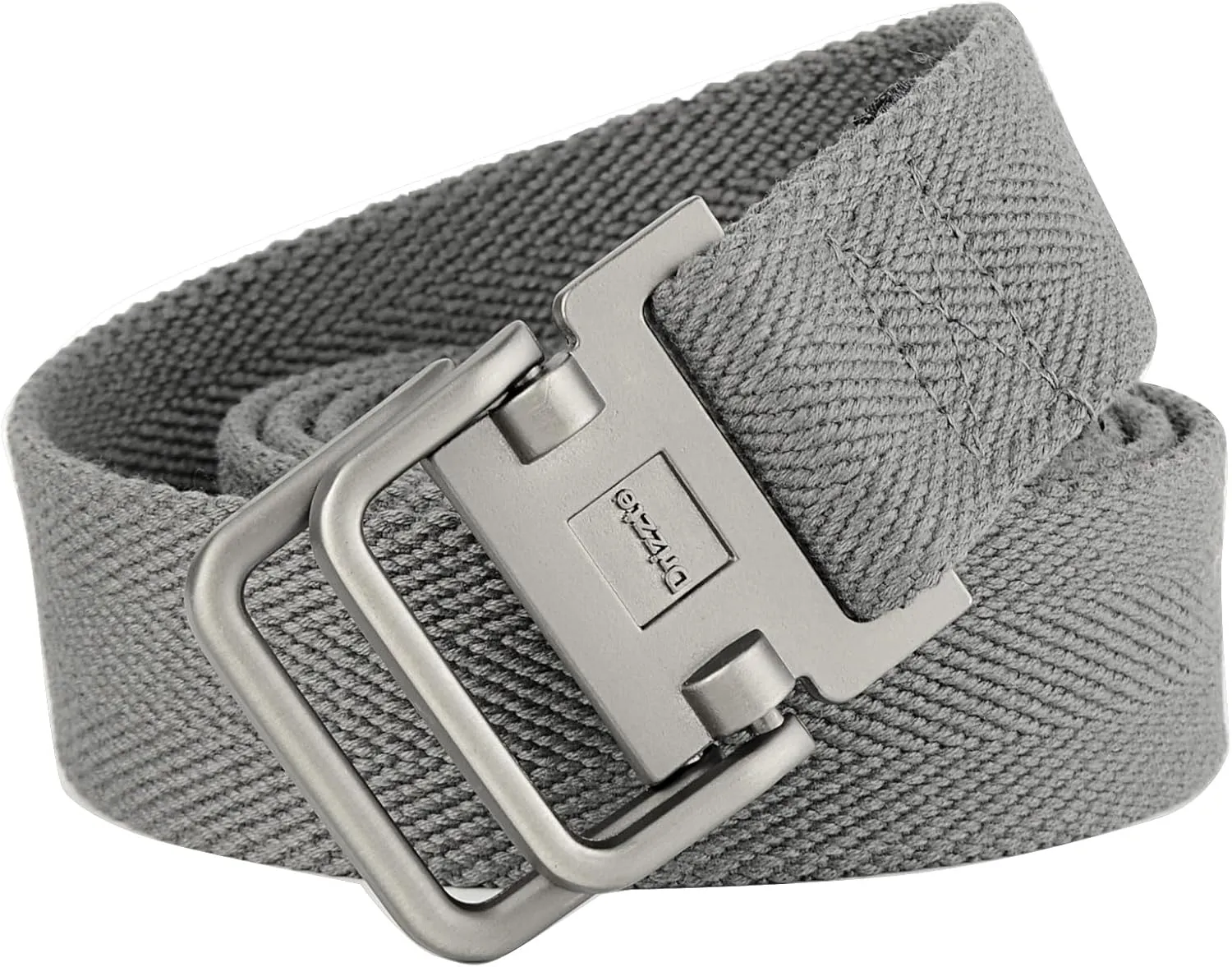 Plus Size 39-75'' Mens Belt Double Ring Canvas Web Fabric Belt Casual Work Tactical Black