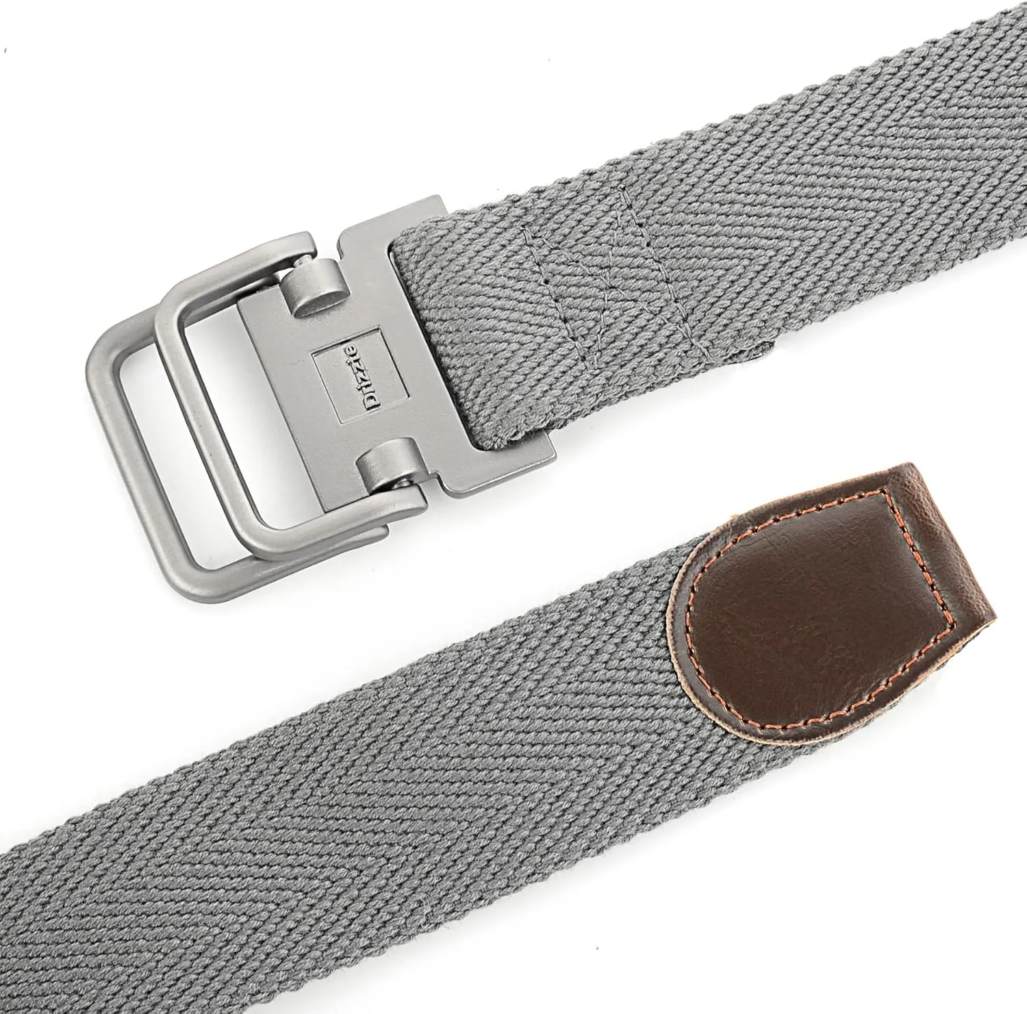 Plus Size 39-75'' Mens Belt Double Ring Canvas Web Fabric Belt Casual Work Tactical Black