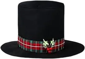 Role Play Magicians Hat Tall Hat for Adult Round Hat MagicShow Headwear Masquerades Headpiece Man Fedoras Gentleman Hat