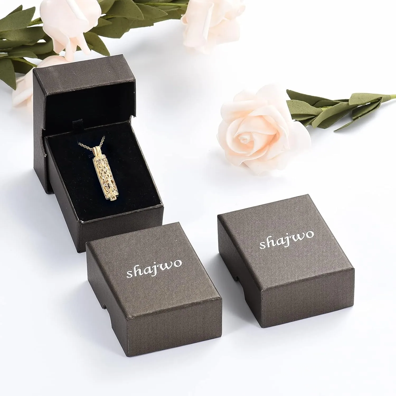 shajwo Cylinder Cremation Jewelry Tree of Life Urn Ashes Necklace for Women Men Vial Cremation Ash Pendant Loved One Memorial Jewelry