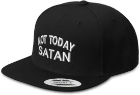 Snapback Hats for Men & Women Not Today Satan Acrylic Flat Bill Baseball Cap