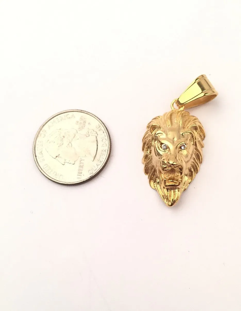 SP-702, Lion Head, Gold or silver, 19mm width, 40mm high, 10mm thick