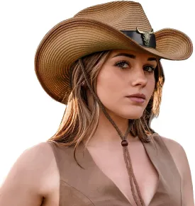 Straw Cowboy Cowgirl Hats for Women and Men Western Country Hats Sun Beach Cow Girl Cow Boy