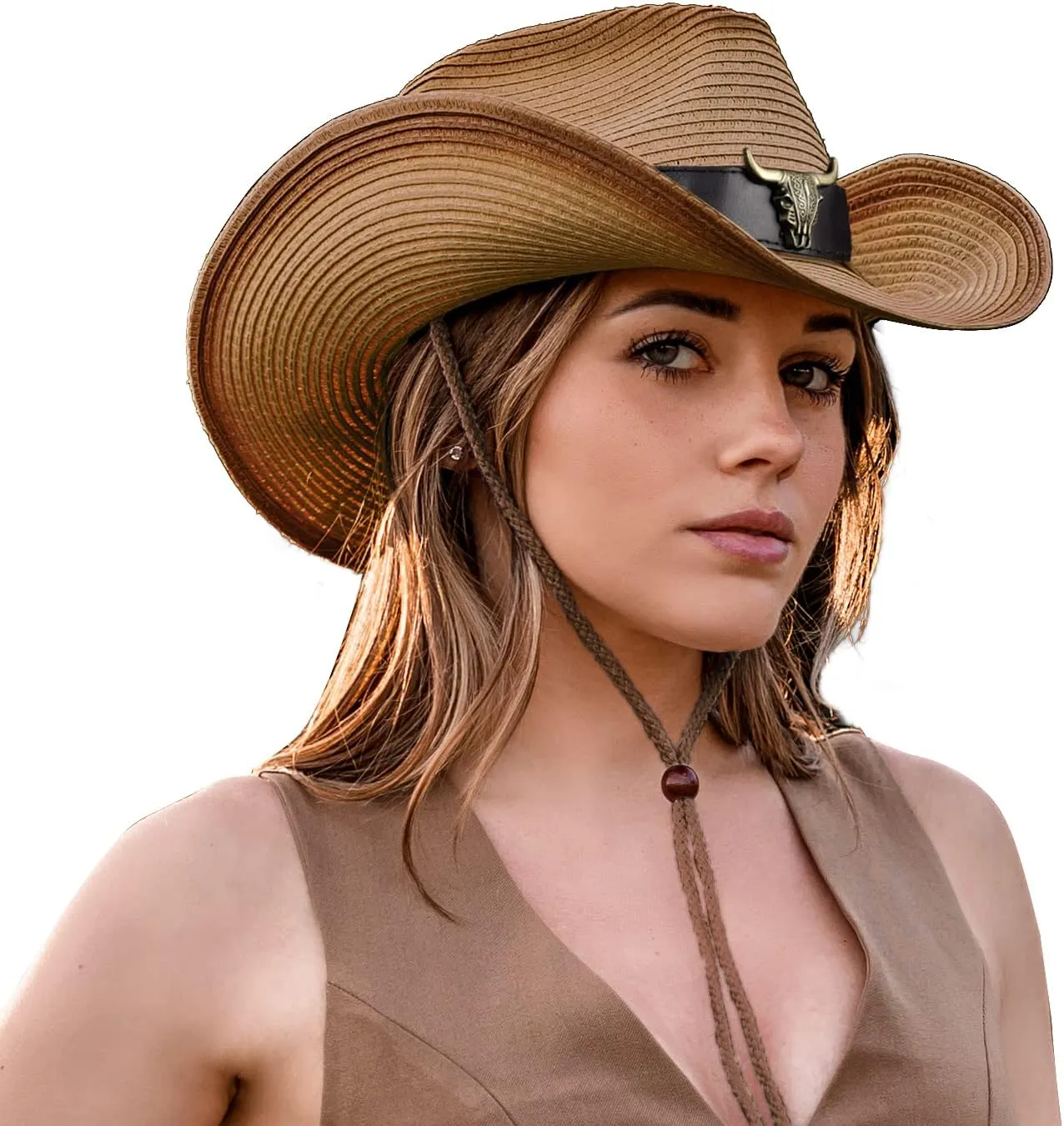Straw Cowboy Cowgirl Hats for Women and Men Western Country Hats Sun Beach Cow Girl Cow Boy