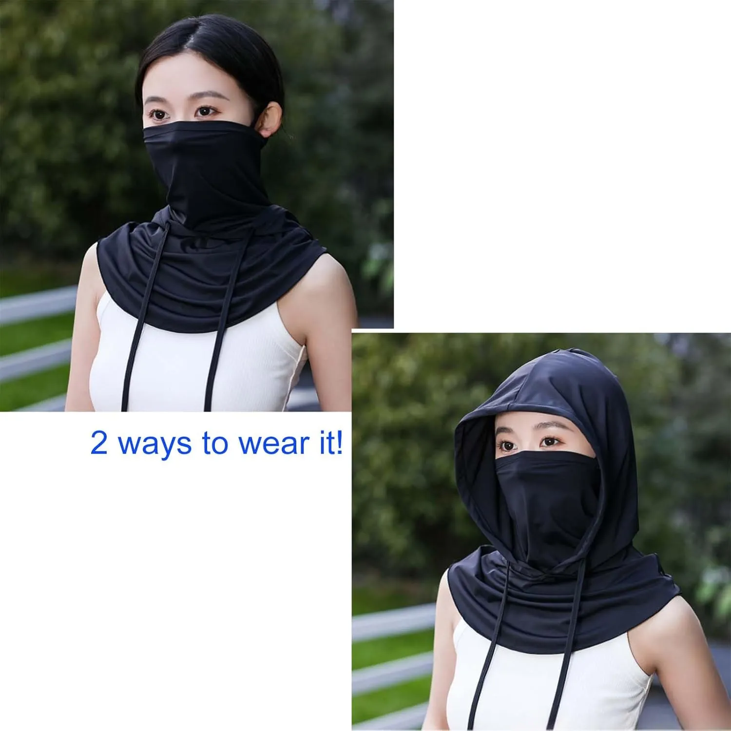 Summer Balaclava Hat Face Mask with Neck Guard UV Protection Full Head Mask for Men Women Fishing Cycling